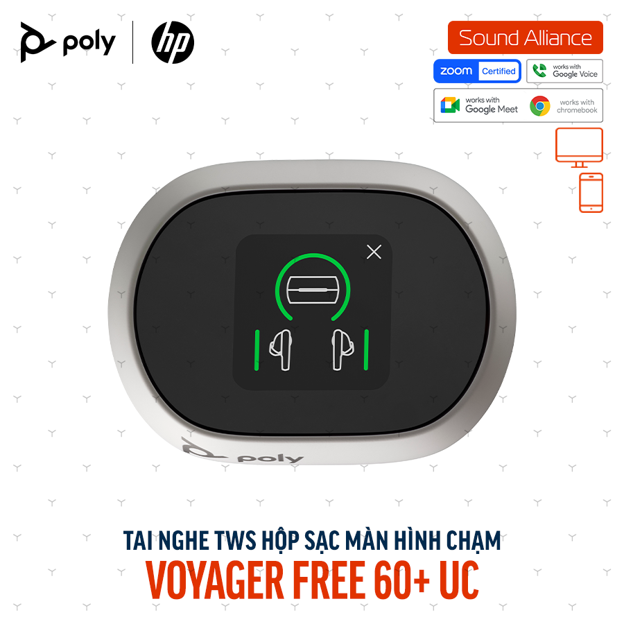  Tai nghe True Wireless Poly Voyager Free 60+ UC (7Y8G6AA) 