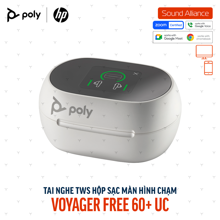  Tai nghe True Wireless Poly Voyager Free 60+ UC (7Y8G6AA) 