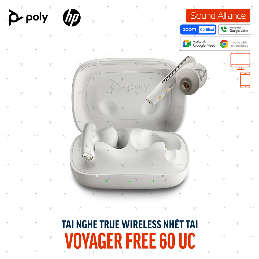  Tai nghe True Wireless Poly Voyager Free 60 UC (7Y8L4AA) 