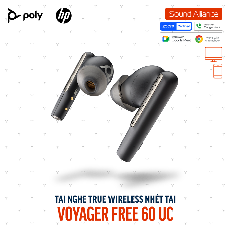  Tai nghe True Wireless Poly Voyager Free 60 UC (7Y8H3AA) 