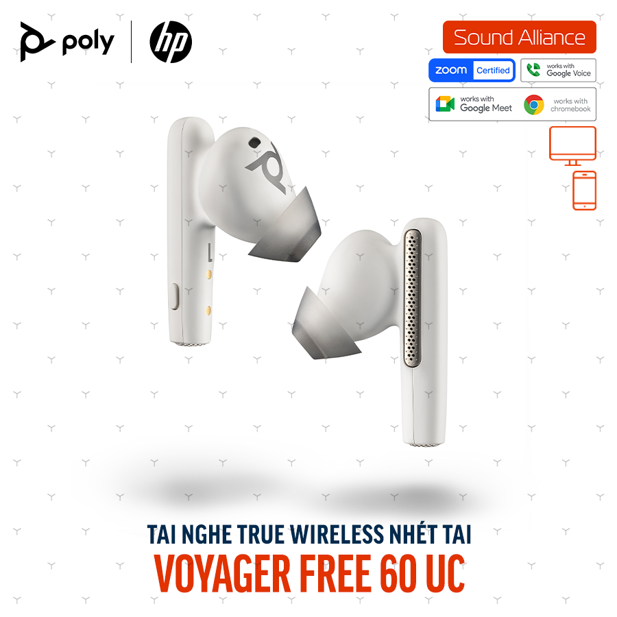  Tai nghe True Wireless Poly Voyager Free 60 UC (7Y8L4AA) 