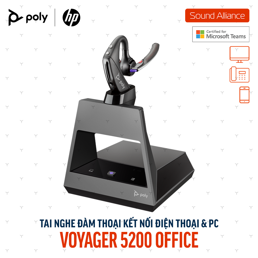  Tai nghe đàm thoại Poly Voyager 5200 Office (8H5Q3AA#UUF) 