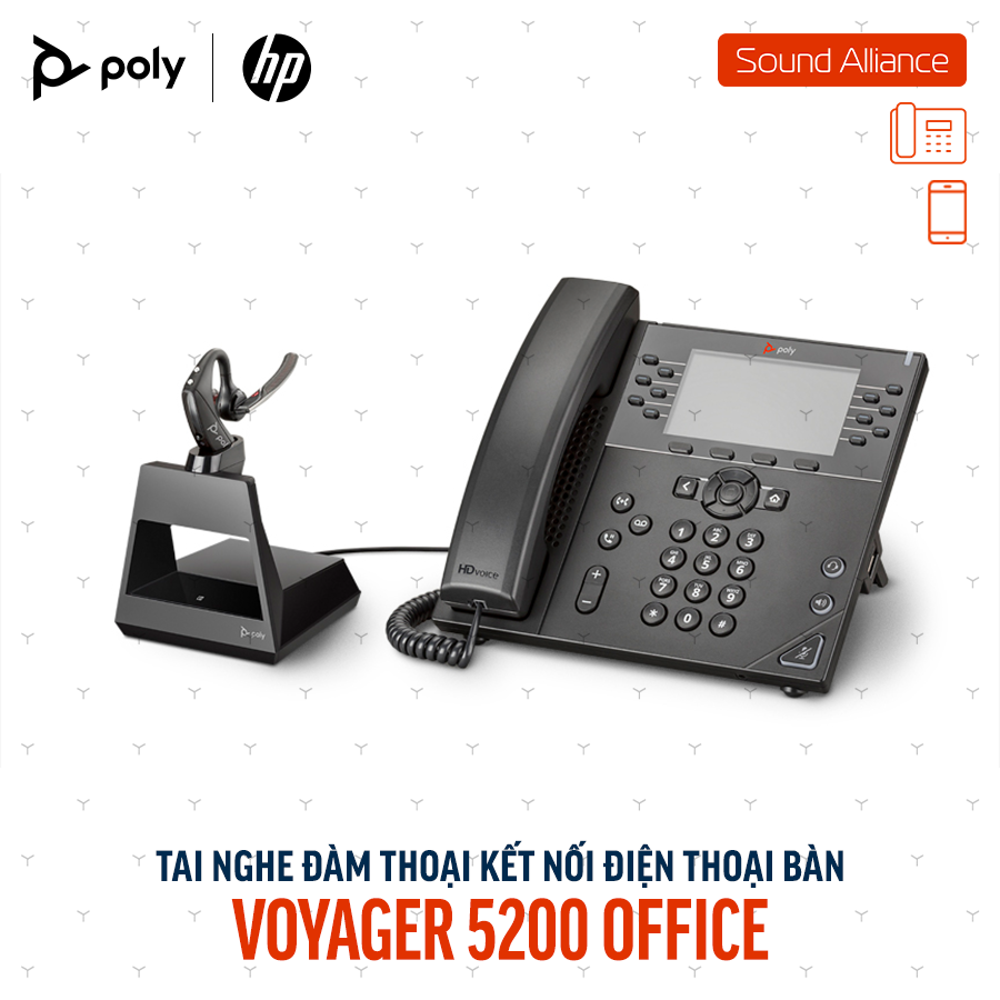  Tai nghe đàm thoại Poly Voyager 5200 Office (8R712AA#UUF) 