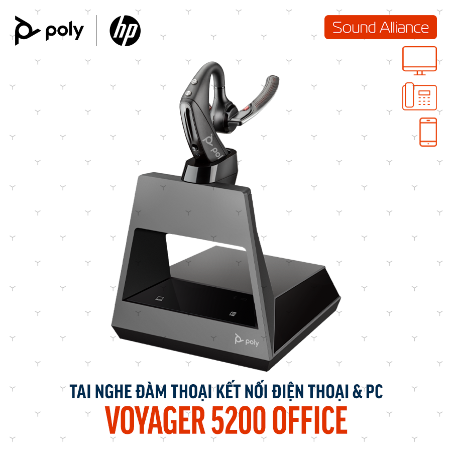  Tai nghe đàm thoại Poly Voyager 5200 Office (8R710AA#UUF) 