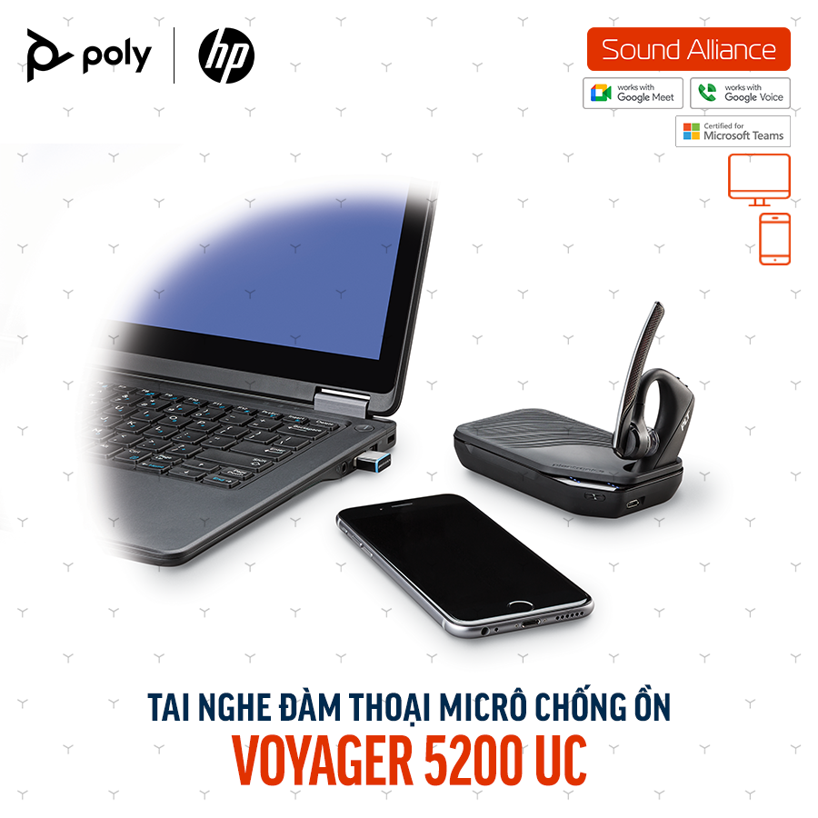  Tai nghe đàm thoại Poly Voyager 5200 UC (7K2E1AA) 
