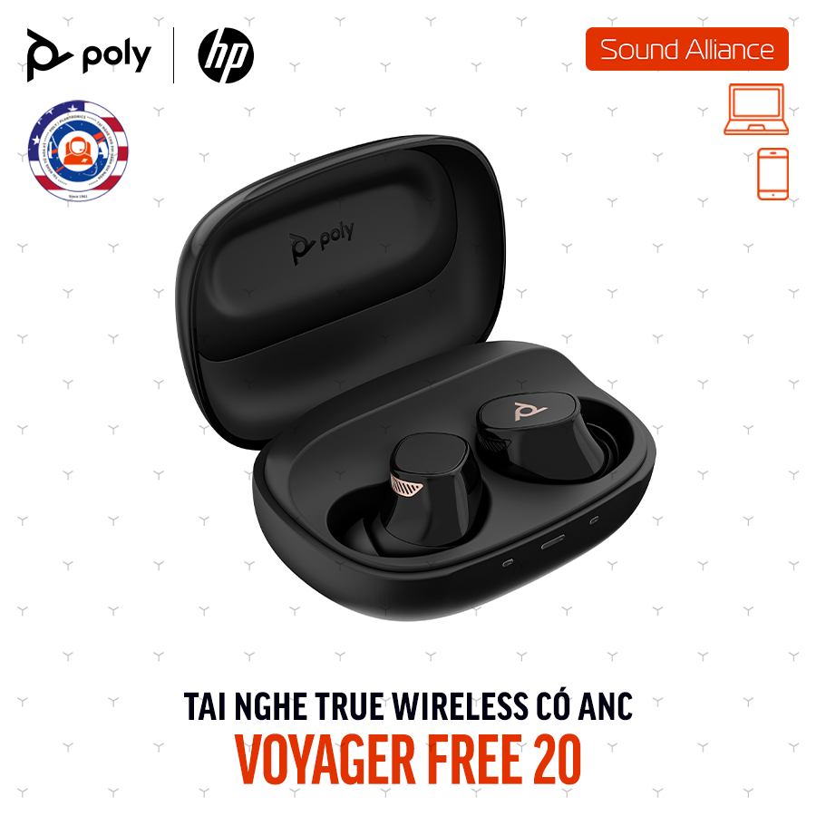  Tai nghe nhét tai True Wireless Poly Voyager Free 20 (A28PTAA) 
