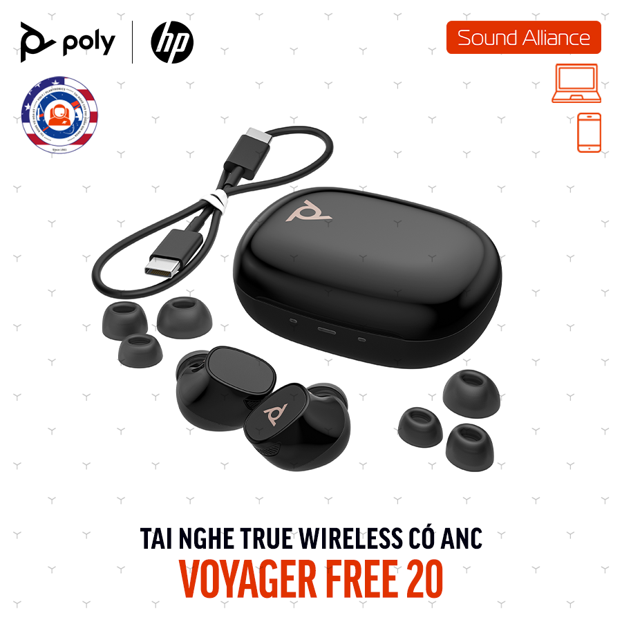  Tai nghe nhét tai True Wireless Poly Voyager Free 20 (A28PTAA) 