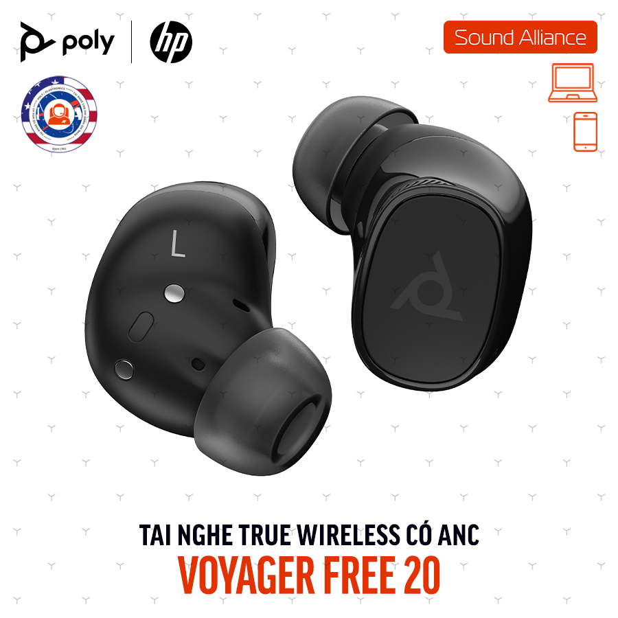  Tai nghe nhét tai True Wireless Poly Voyager Free 20 (A28PVAA) 