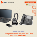  Tai nghe Bluetooth hai bên tai Poly Voyager 4220 Office (8A9S1AA) 