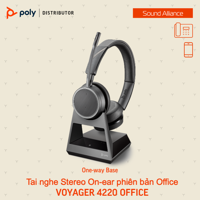  Tai nghe Bluetooth hai bên tai Poly Voyager 4220 Office (8A9S1AA) 