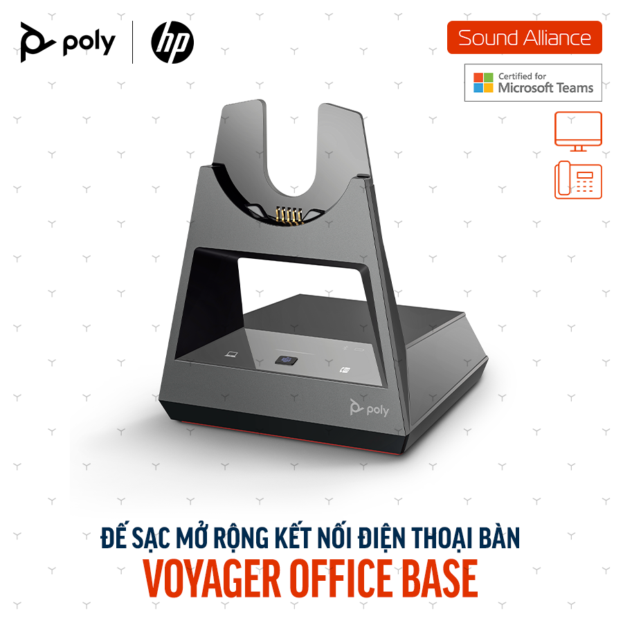  Thiết bị Adapter chứng nhận Microsoft Poly Voyager Office Base 786D0AA 