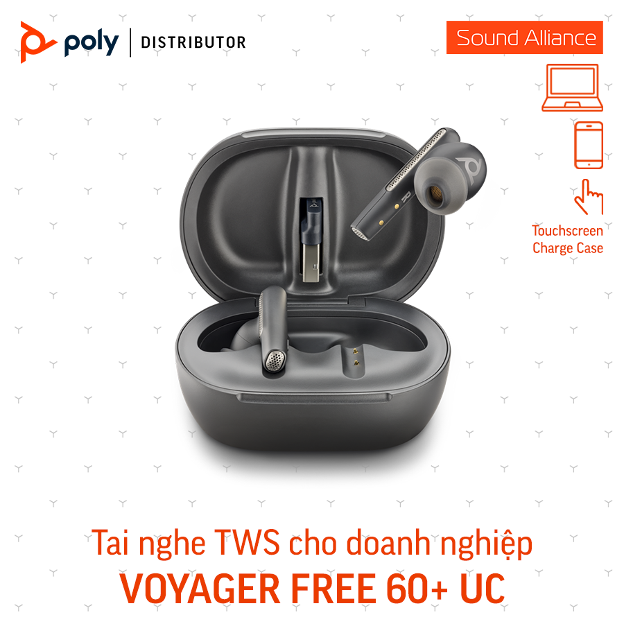  Tai nghe không dây True Wireless Poly Voyager Free 60+ UC 