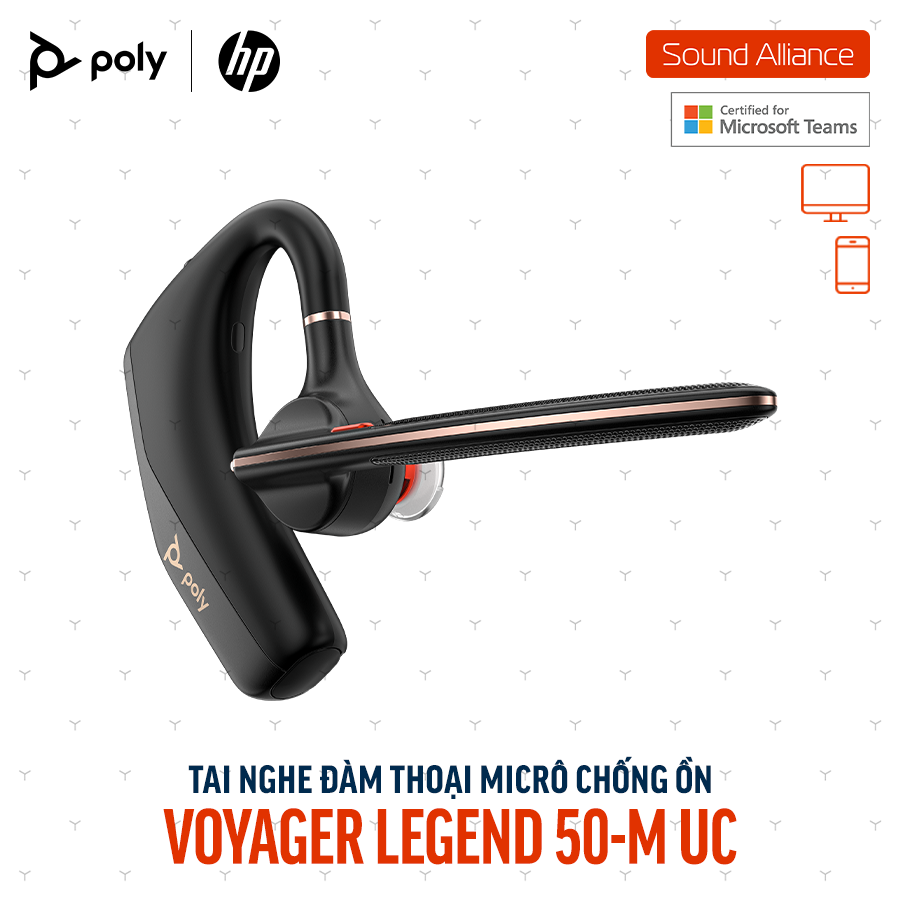  Tai nghe đàm thoại không dây Poly Voyager Legend 50-M UC (AJ8V4AA) 