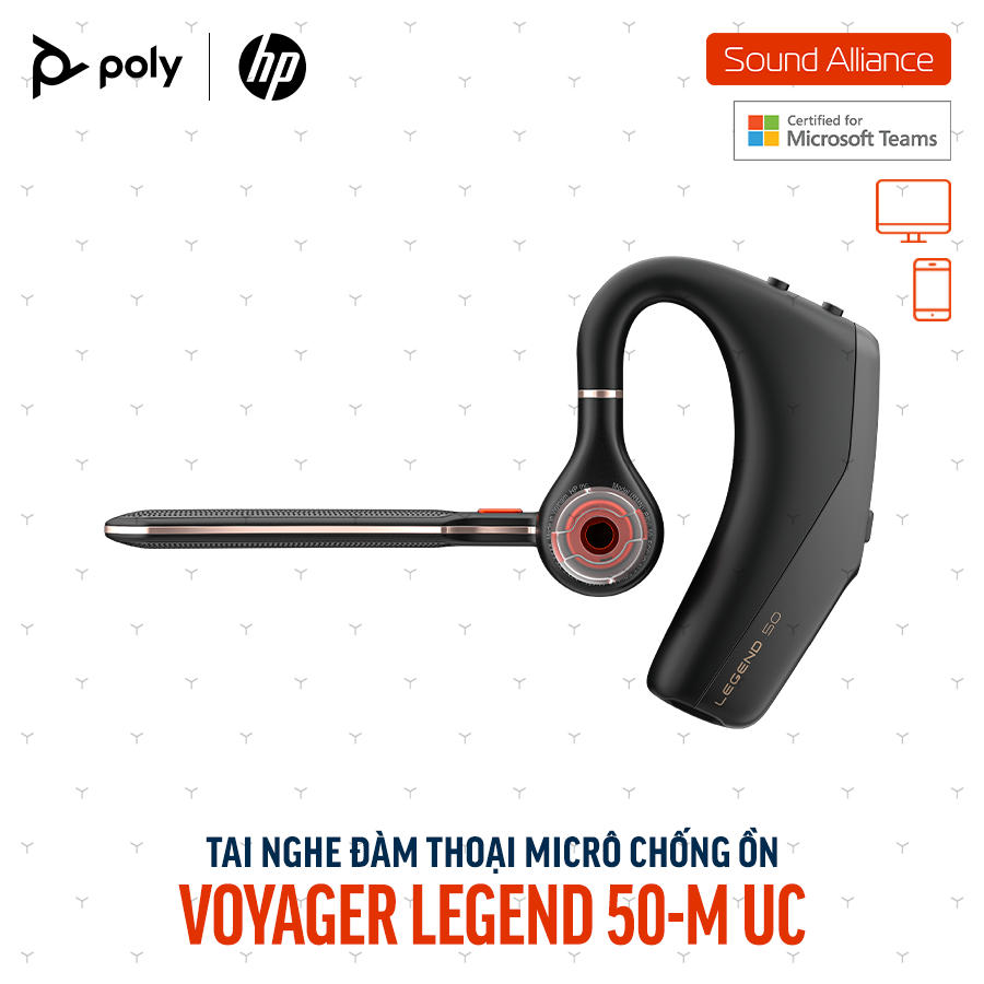  Tai nghe đàm thoại không dây Poly Voyager Legend 50-M UC (AJ8V4AA) 