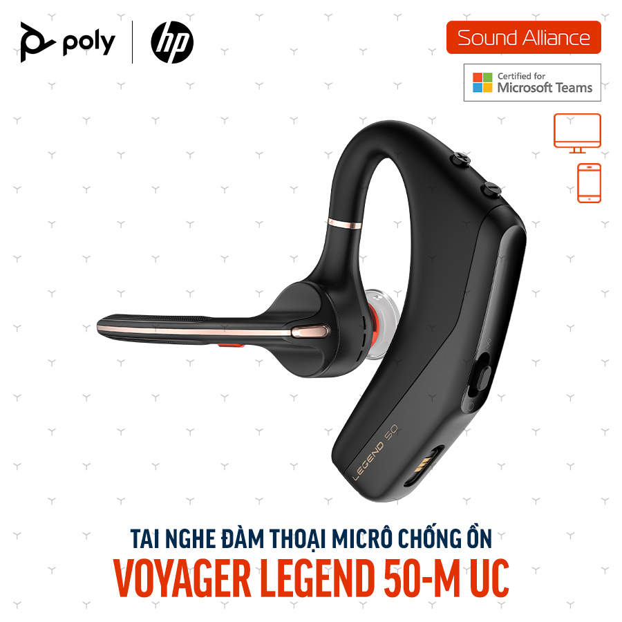  Tai nghe đàm thoại không dây Poly Voyager Legend 50-M UC (AJ8V4AA) 