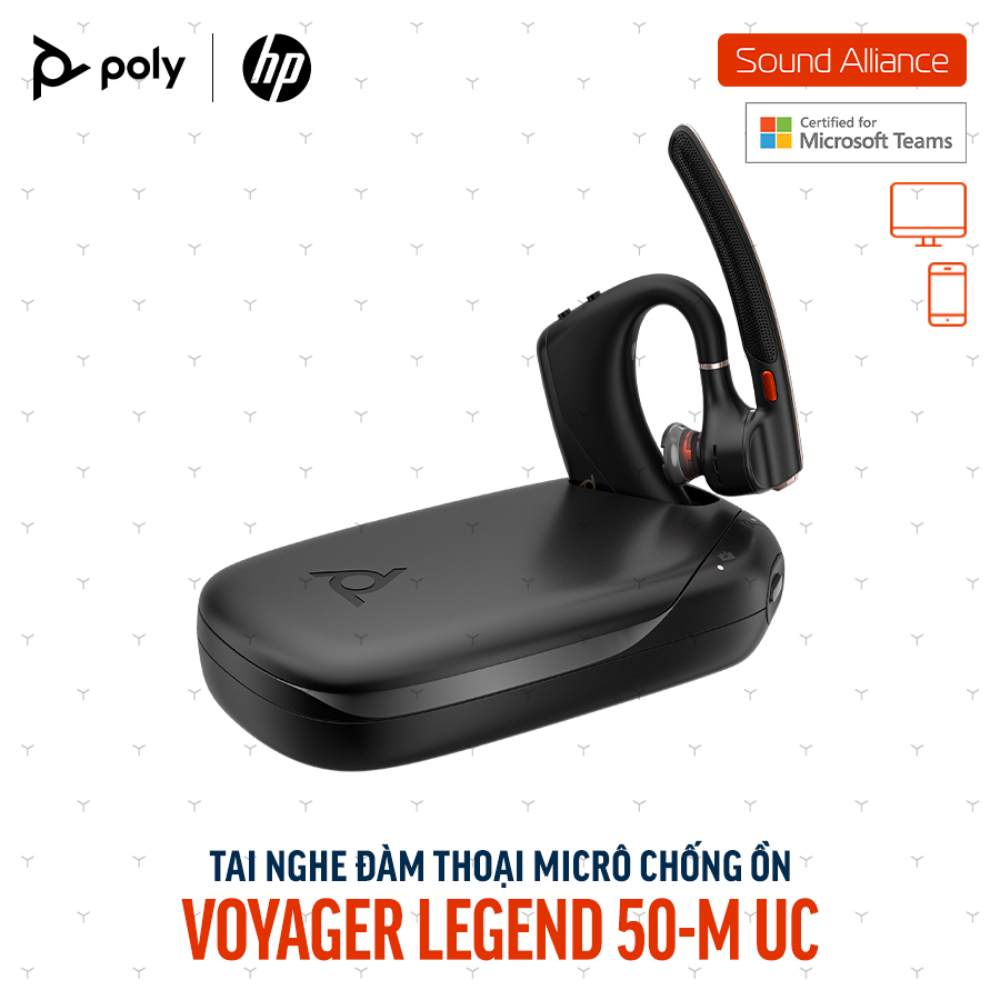  Tai nghe đàm thoại không dây Poly Voyager Legend 50-M UC (AJ8V4AA) 