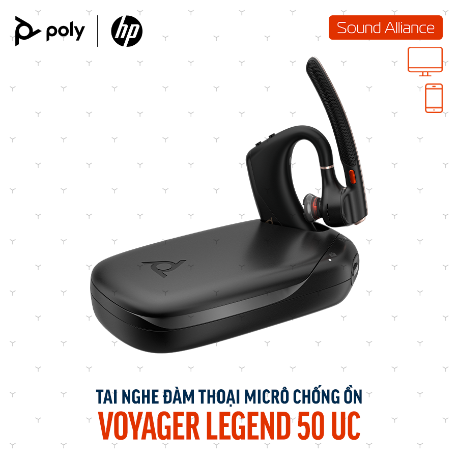  Tai nghe đàm thoại không dây Poly Voyager Legend 50 UC (AT9M9AA) 