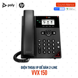  Điện thoại IP để bàn 2-line Poly VVX 150 (911N0AA#AB1) 