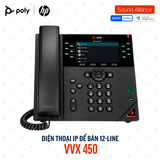  Điện thoại IP để bàn 12-line Poly VVX 450 (8B1L6AA#AB2) 