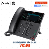 Điện thoại IP để bàn 12-line Poly VVX 450 (8B1L7AA) 