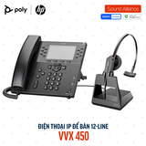  Điện thoại IP để bàn 12-line Poly VVX 450 (89B76AA#ABA) 