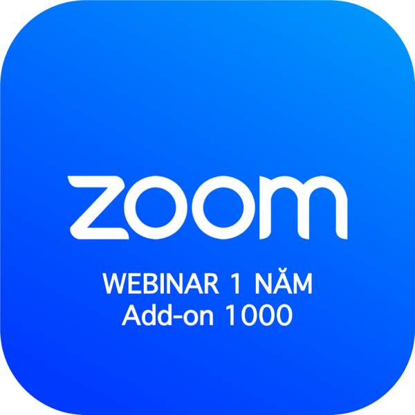  Phần mềm Zoom - Bản quyền Webinar 1000 (01 năm) 