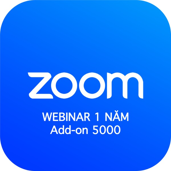  Phần mềm Zoom - Bản quyền Webinar 5000 (01 năm) 