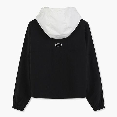 Áo khoác trùm đầu nữ Le Coq Sportif dáng ngắn loose fit trẻ trung