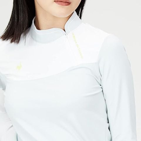 Áo dài tay cổ 3P le coq golf Nữ QGWUJB10-GY00