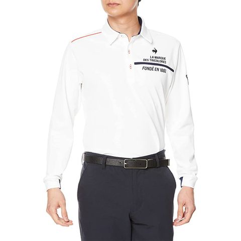 Áo dài tay có cổ le coq golf Nam - QGMVJB00-WH00