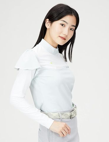 Áo dài tay cổ 3P le coq golf Nữ QGWUJB10-GY00