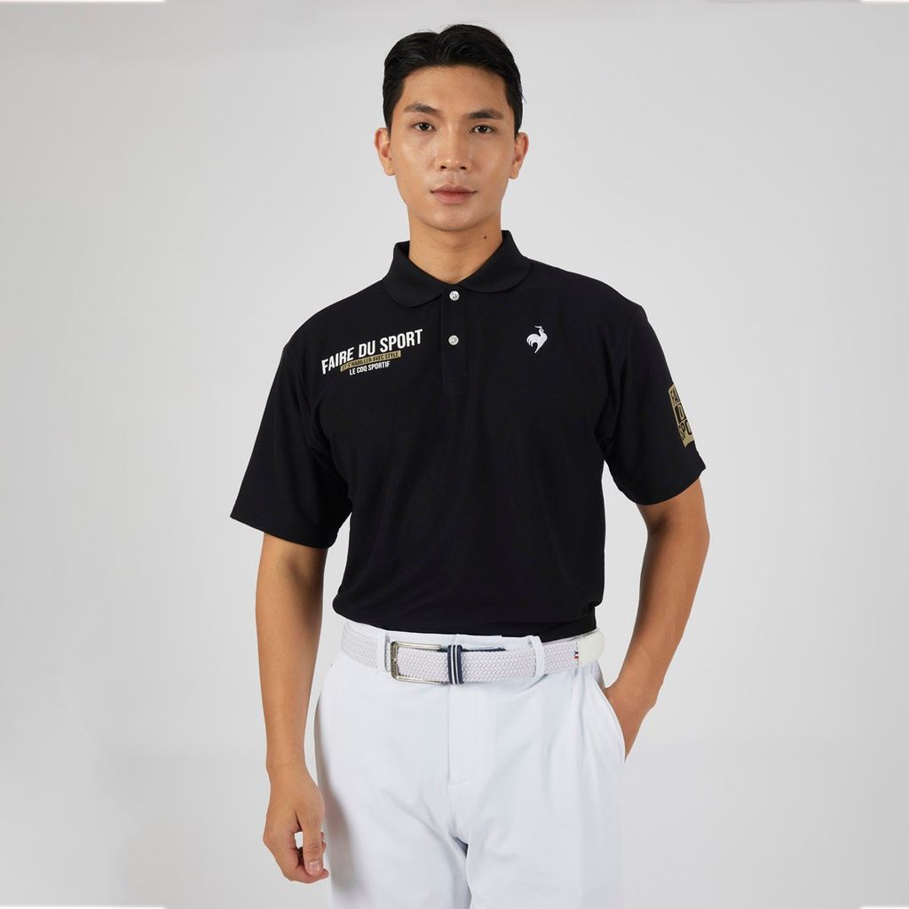 Áo Polo le coq sportif nam QMMXJA96AV-BK