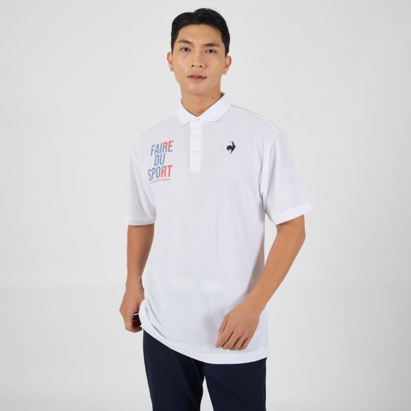  Áo Polo le coq sportif nam QMMXJA95AV-WH 
