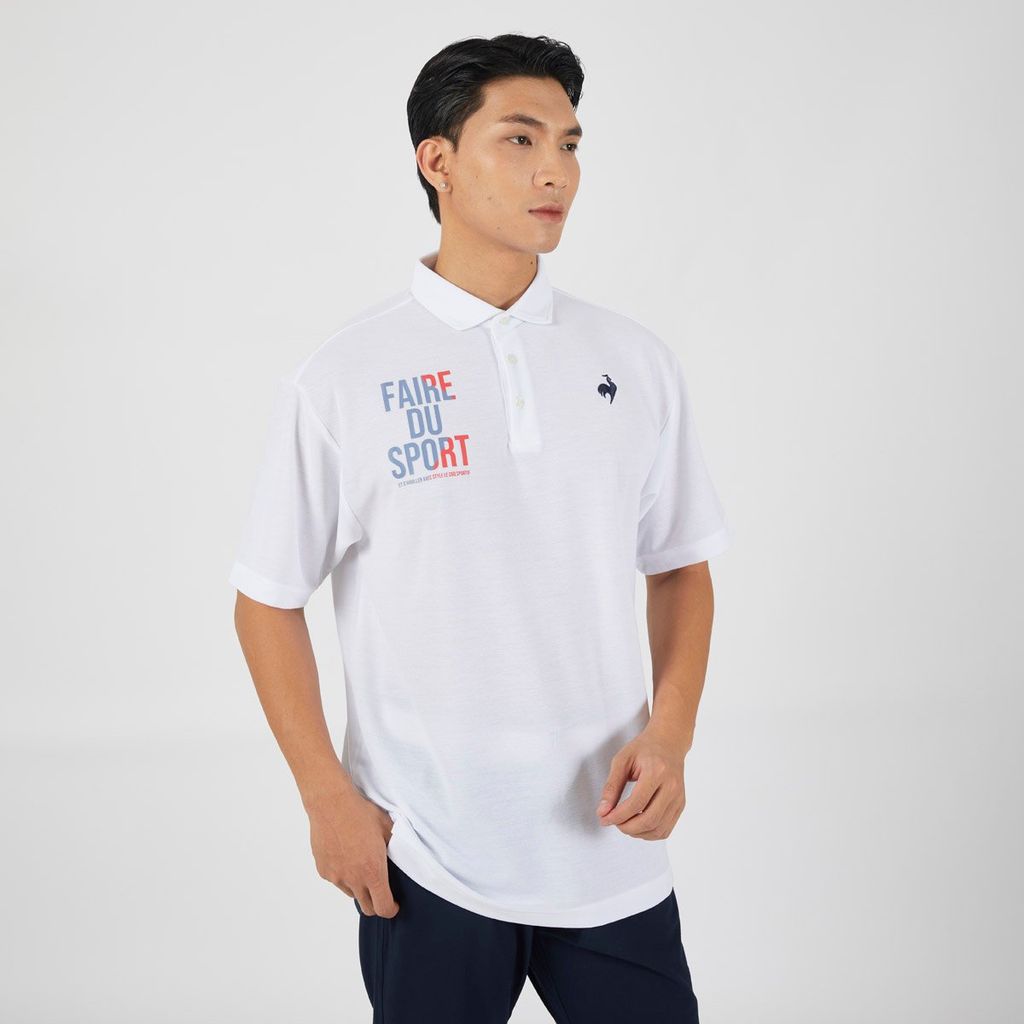 Áo Polo le coq sportif nam QMMXJA95AV-WH