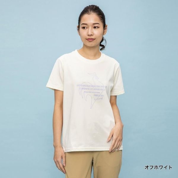  Áo T-Shirt le coq sportif nữ - QMWVJA01V-WH 