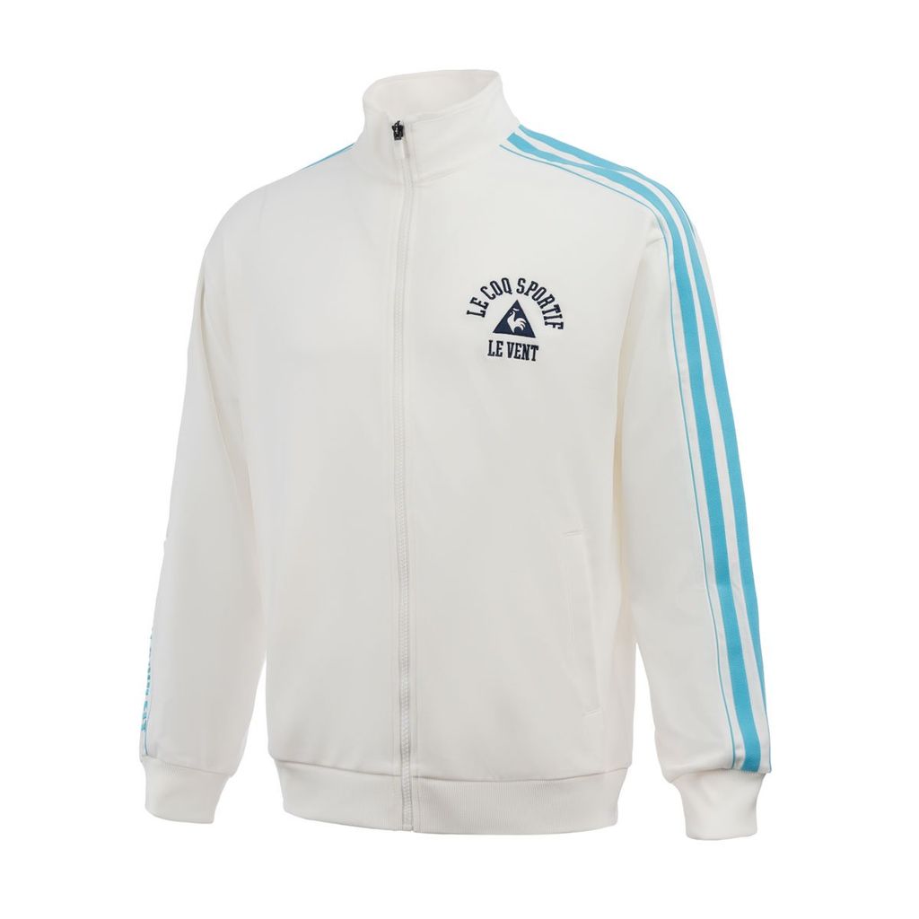 Áo khoác nỉ nam Le Coq Sportif QQ123LFT22-WHT0 trắng phong cách thể thao