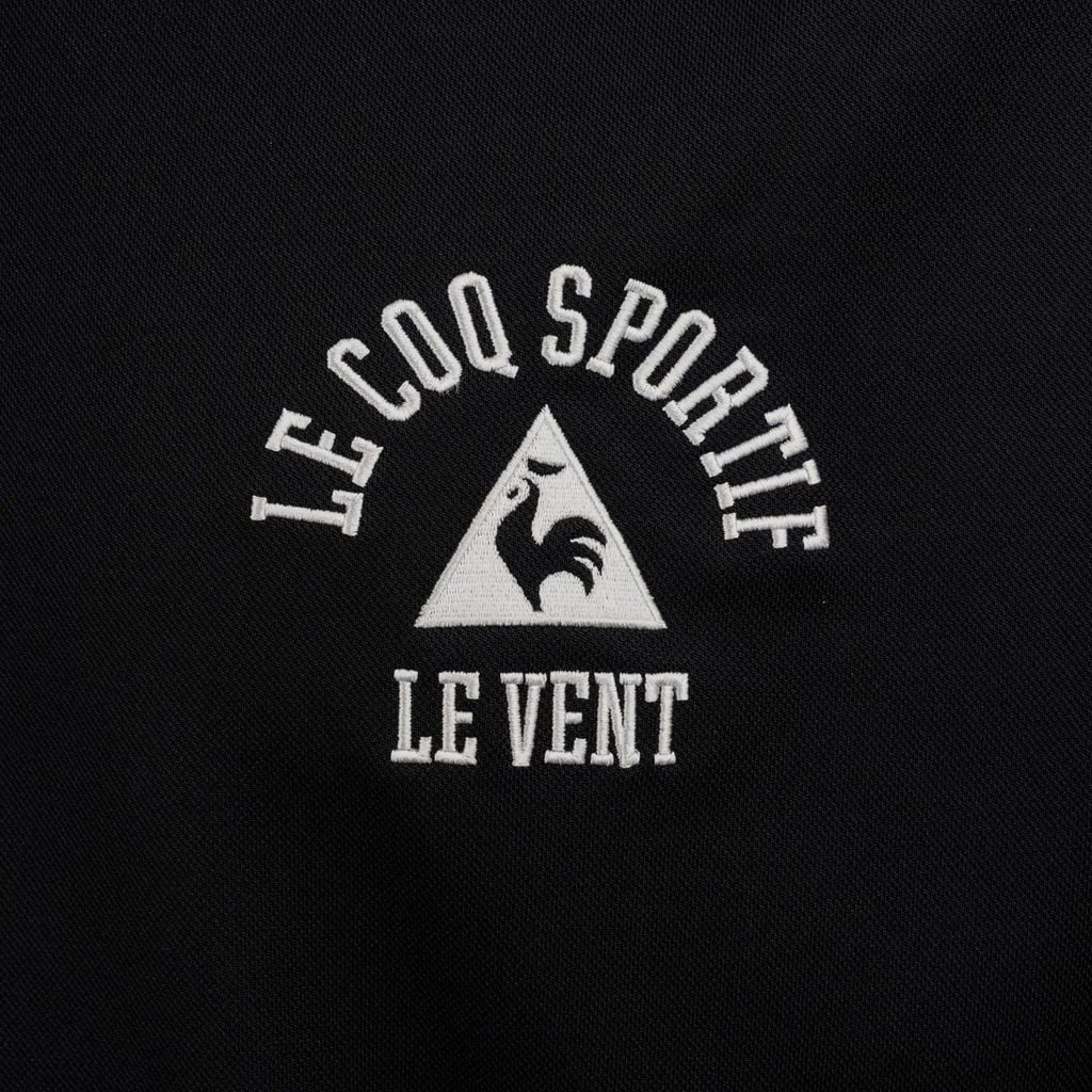 Áo khoác đen nam Le Coq Sportif QQ123LFT22-BLK0 logo tam giác, viền chữ LEVENT