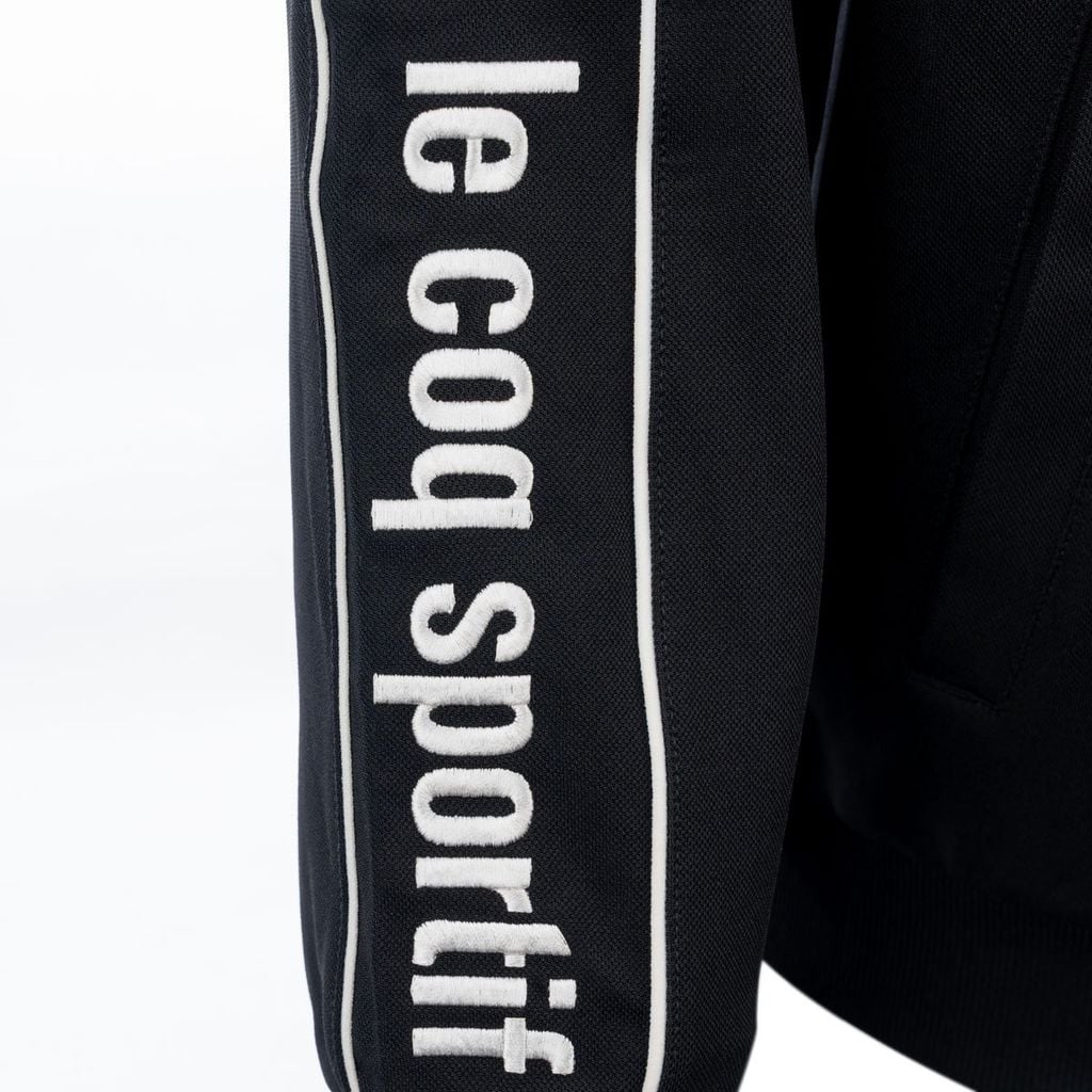 Áo nỉ thể thao nam Le Coq Sportif QQ123LFT22-BLK0 co giãn, thoáng khí, khô nhanh