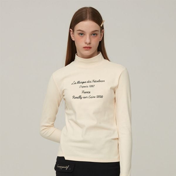 Áo dài tay cổ 3P le coq golf Nữ GN422LILO1-WHTE