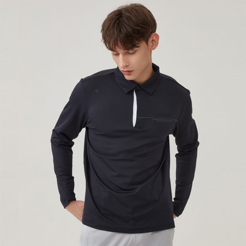 Áo dài tay có cổ le coq golf Nam GO121MTL11-BLCK