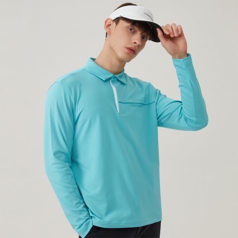 Áo dài tay có cổ le coq golf Nam GO121MTL11-MINT