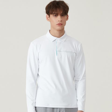 Áo dài tay có cổ le coq golf Nam GO121MTL11-WHTE