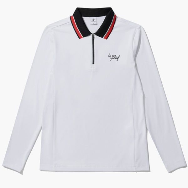 Áo dài tay có cổ le coq golf Nam GO121MTL23-WHTE