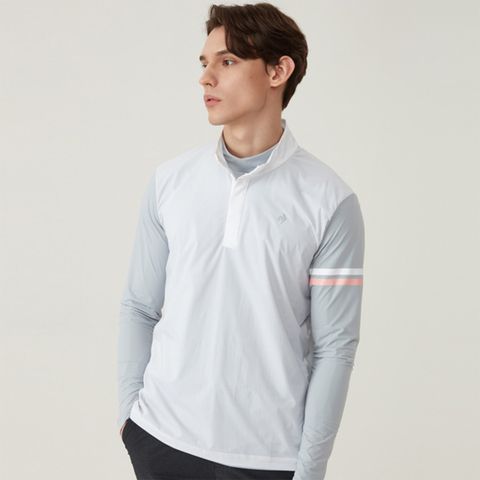 Áo dài tay có cổ le coq golf Nam GO121MTL32-GREY