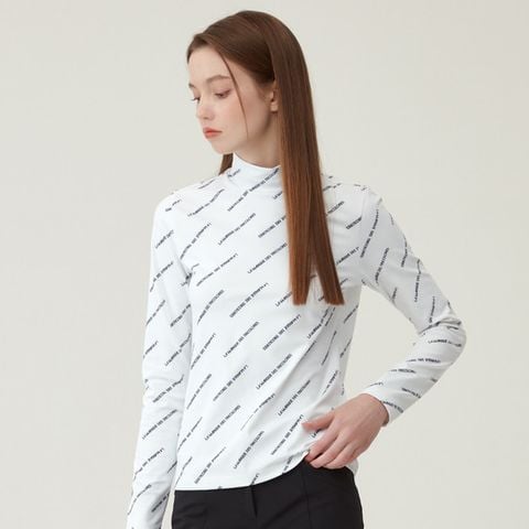 Áo dài tay cổ 3P le coq golf Nữ GO322LIL91-WHTE