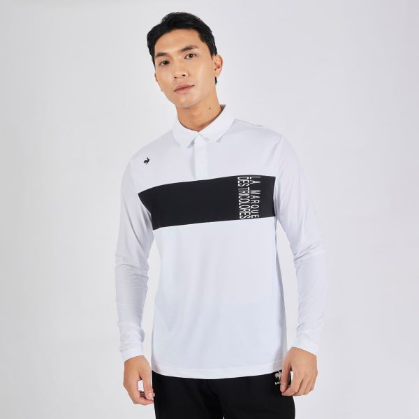 Áo dài tay có cổ le coq golf Nam GP121MTL34-WHTE