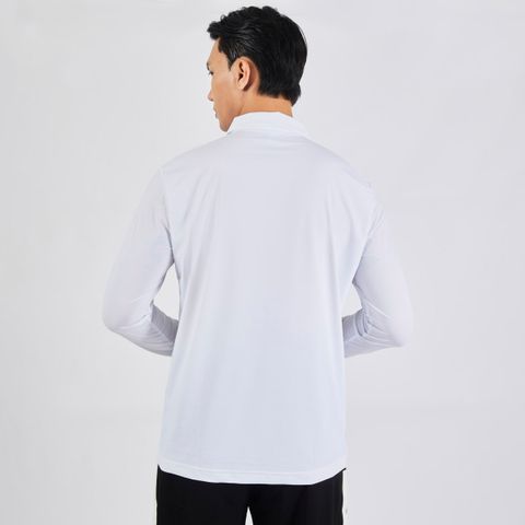 Áo dài tay có cổ le coq golf Nam GP121MTL34-WHTE