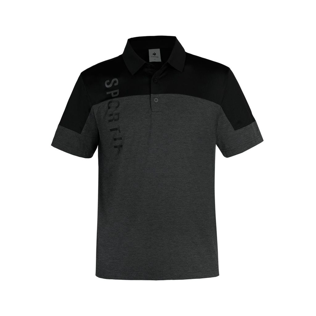 Áo polo golf nam Le Coq Sportif GP121MTS32-DMGR denim grey phối hai tông màu