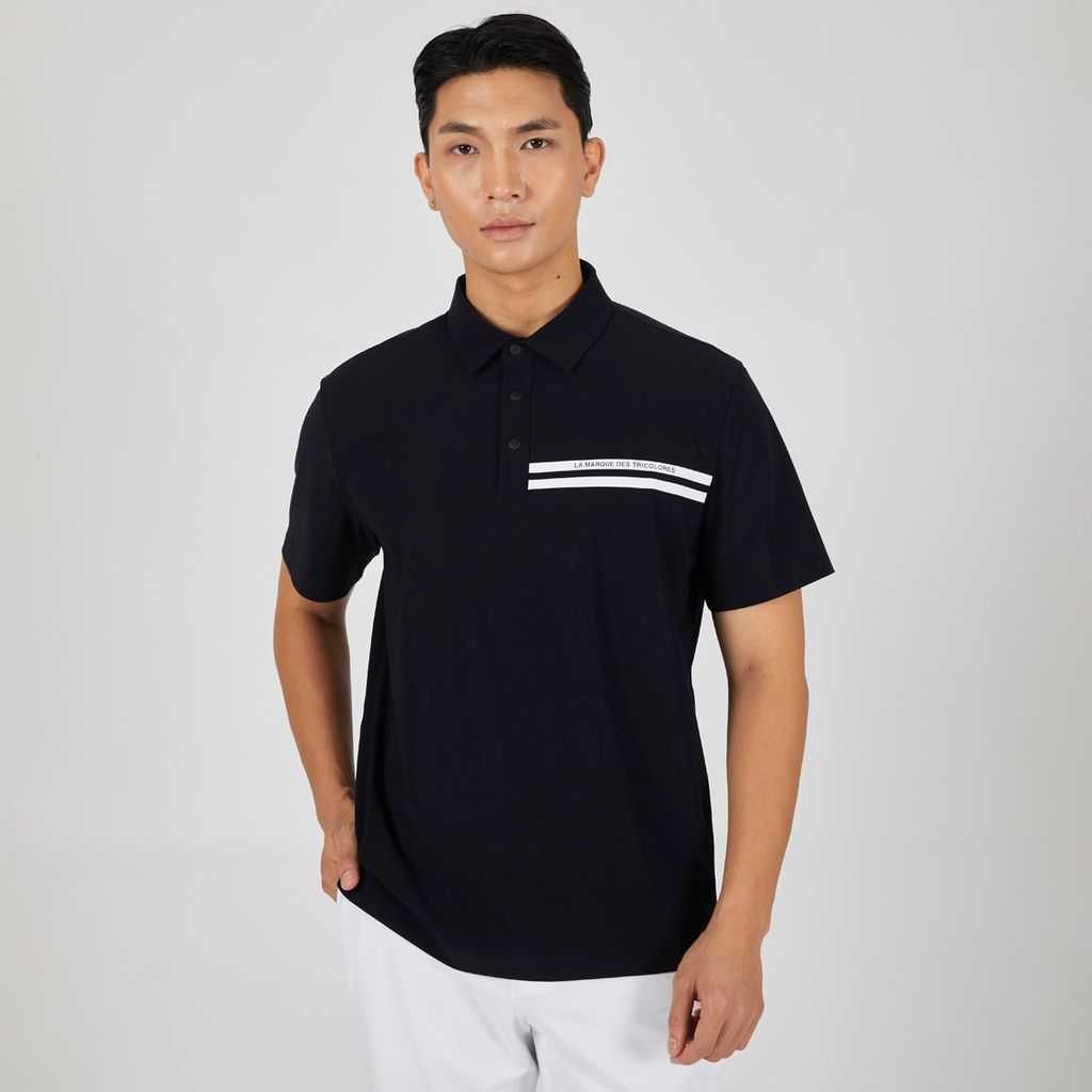 Áo Polo le coq golf nam GP121MTS33-BLCK