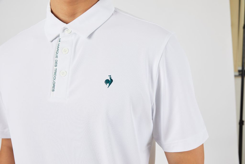 Áo Polo le coq golf nam GP121MTS35-WHTE